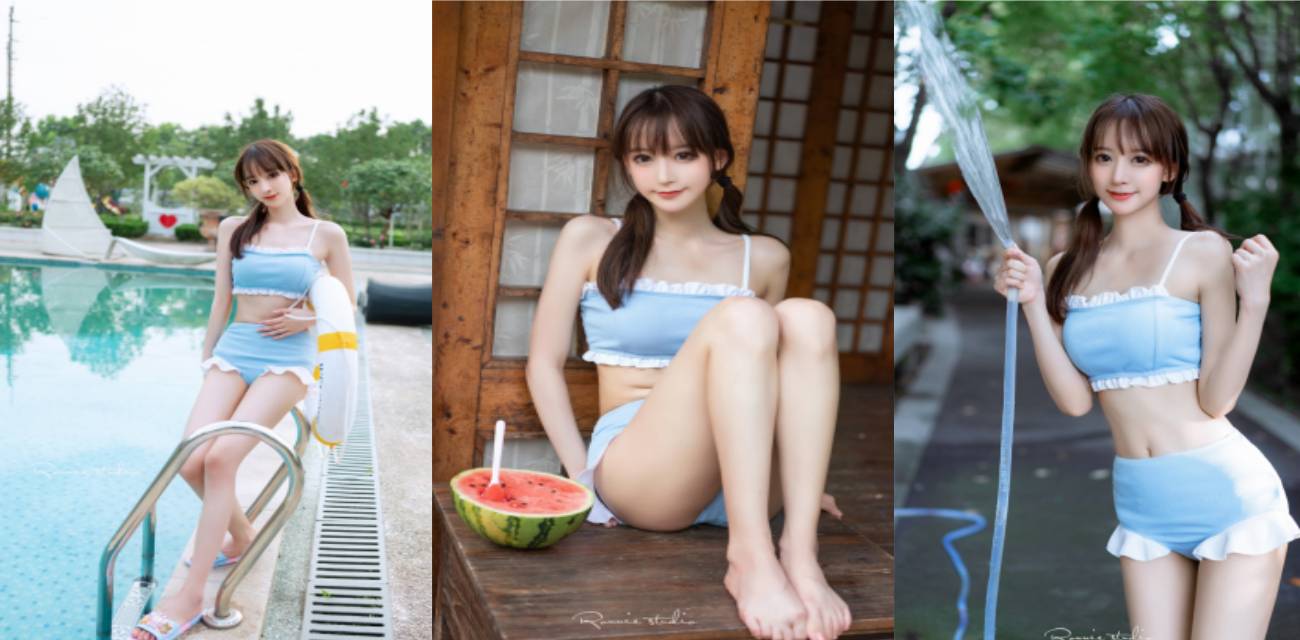 泳衣风格小美女苗条性感